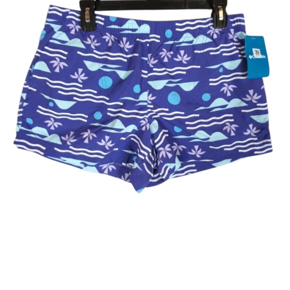 Columbia Sandy River II Printed Lotus Shorts Size L Purple Blue - Picture 4 of 6